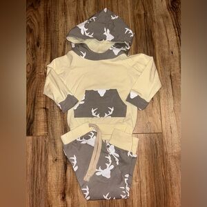 Gently used Deer Accent Hoodie set